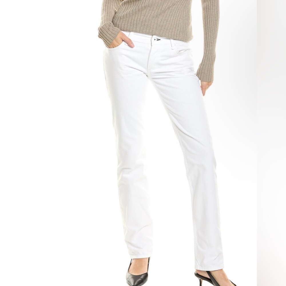 rag & bone Piper Bright White Low-Rise Straight Jean